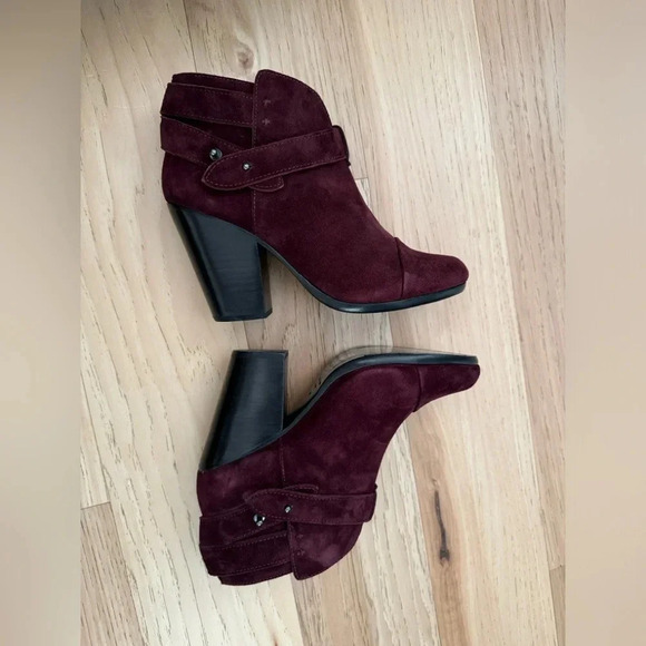 Rag & Bone wine suede ankle HARROW BOOT celebrity favorite size 6.5 - Picture 8 of 15